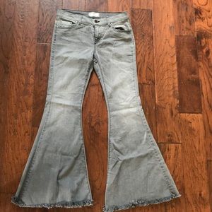 Free people dark wash flare jeans!!